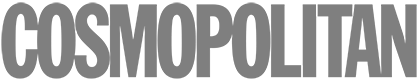 Cosmopolitan logo in gray on a white background
