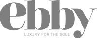 Ebbly logo with tagline 'Luxury for the Soul' in gray text.