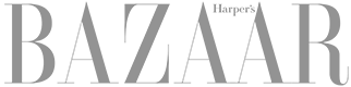 Harper's Bazaar logo in gray on a white background