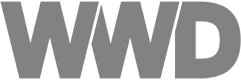 Gray 'WWD' logo on a white background