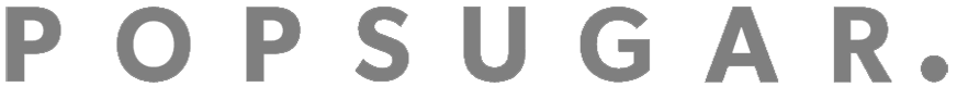 Popsugar logo in gray text on a white background